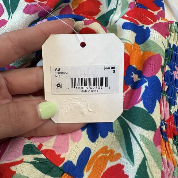 NWT Altar'd State Floral Puff Sleeve Crop Top Shirt Women's Size Small S - Picture 8 of 8